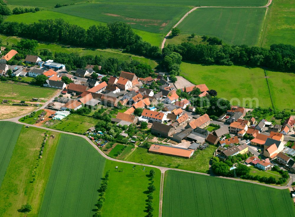 Aerial image Standenbühl - Agricultural land and field boundaries surround the settlement area of the village in Standenbühl in the state Rhineland-Palatinate, Germany