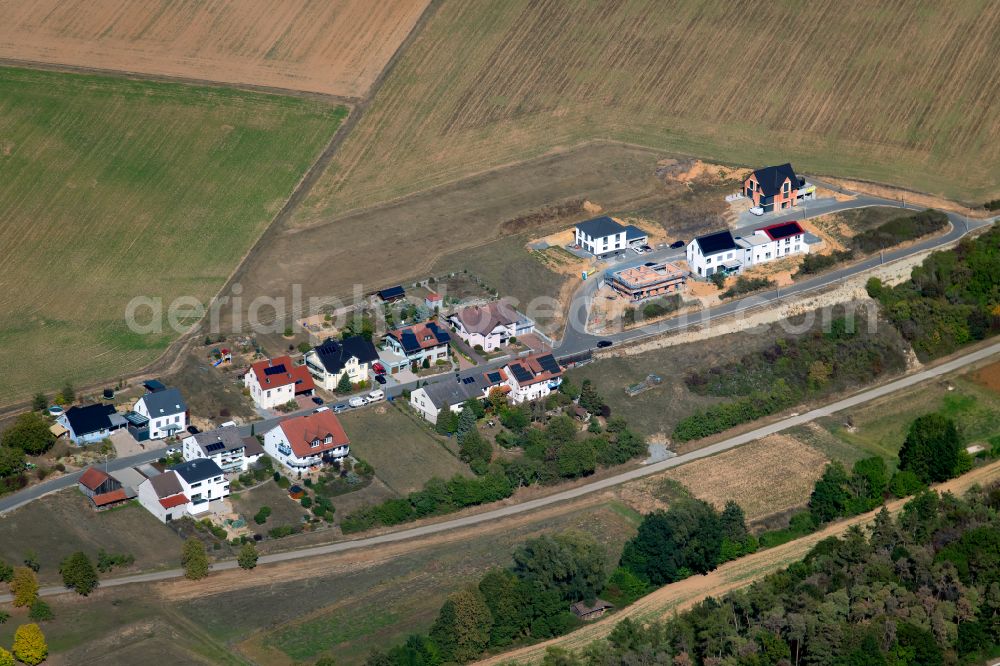 Aerial image Tiefenthal - Agricultural land and field boundaries surround the settlement area of the village in Tiefenthal in the state Bavaria, Germany