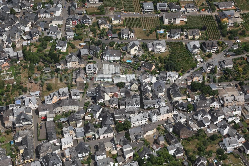 Aerial image Enkirch - Village on the river bank areas of the river Mosel in Enkirch in the state Rhineland-Palatinate, Germany