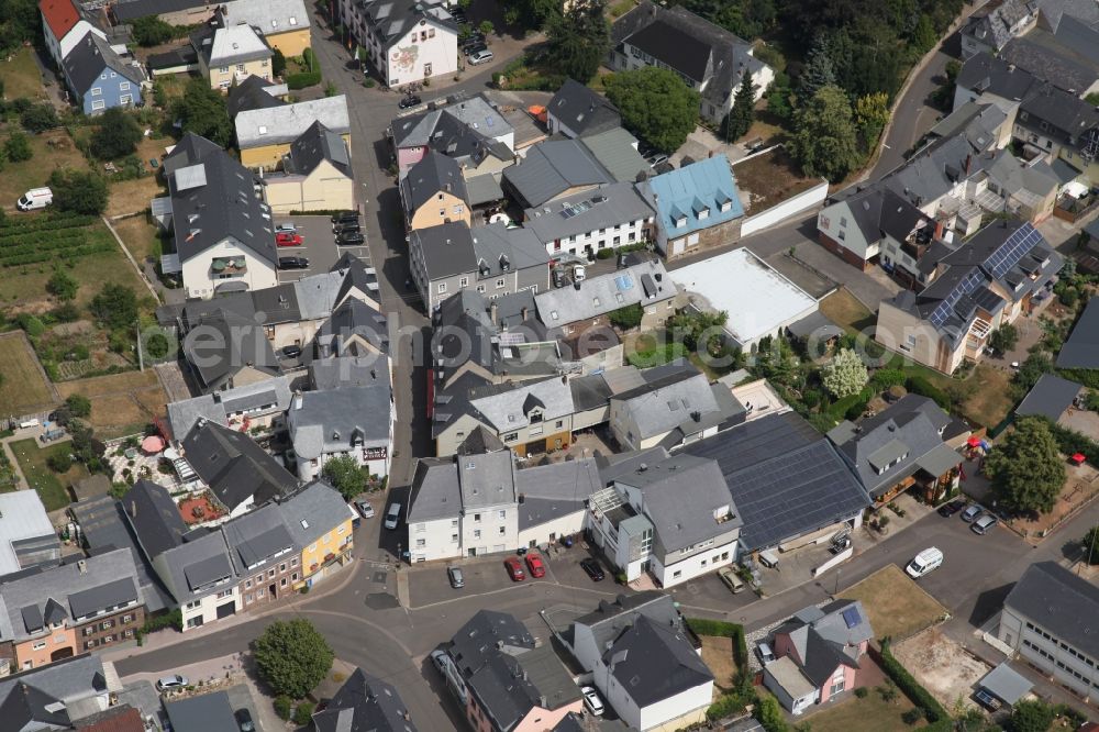 Kröv from above - Village on the river bank areas of the river Mosel in Kroev in the state Rhineland-Palatinate, Germany