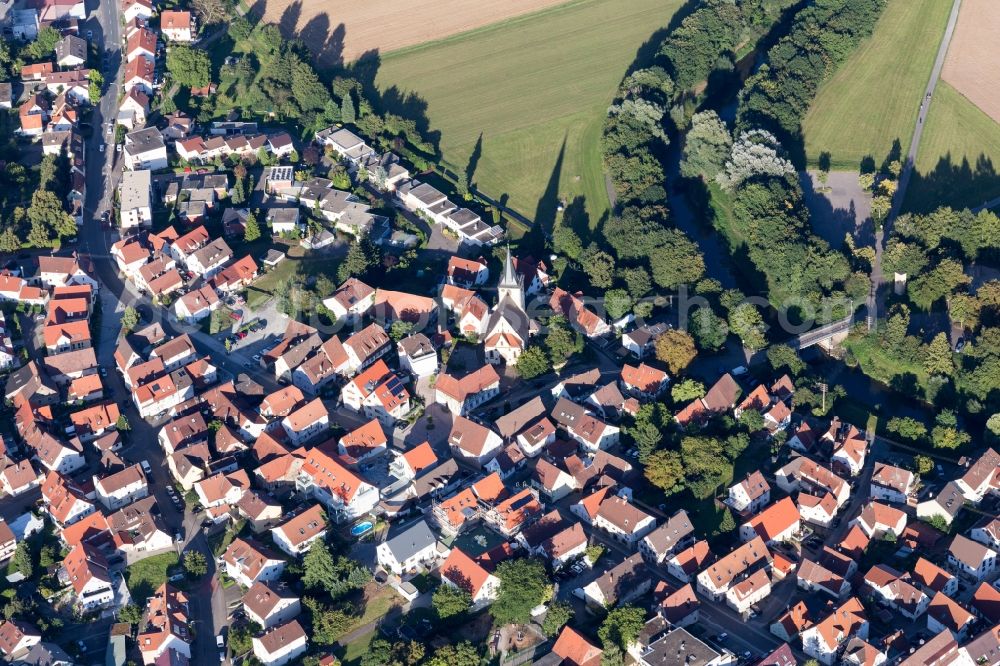 Murr from the bird's eye view: Village on the river bank areas of Murr in Murr in the state Baden-Wuerttemberg, Germany