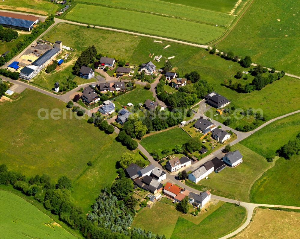 Fronhofen from above - Village core in Fronhofen in the state Rhineland-Palatinate