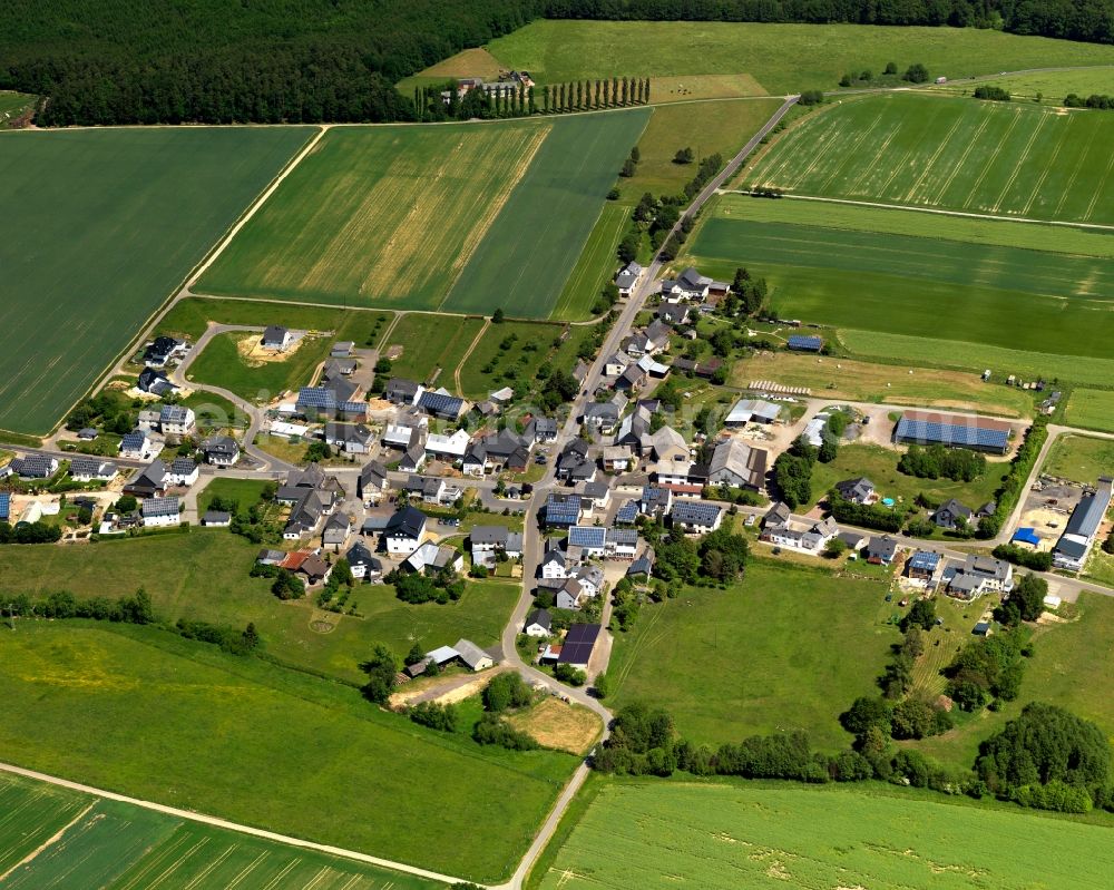 Fronhofen from the bird's eye view: Village core in Fronhofen in the state Rhineland-Palatinate