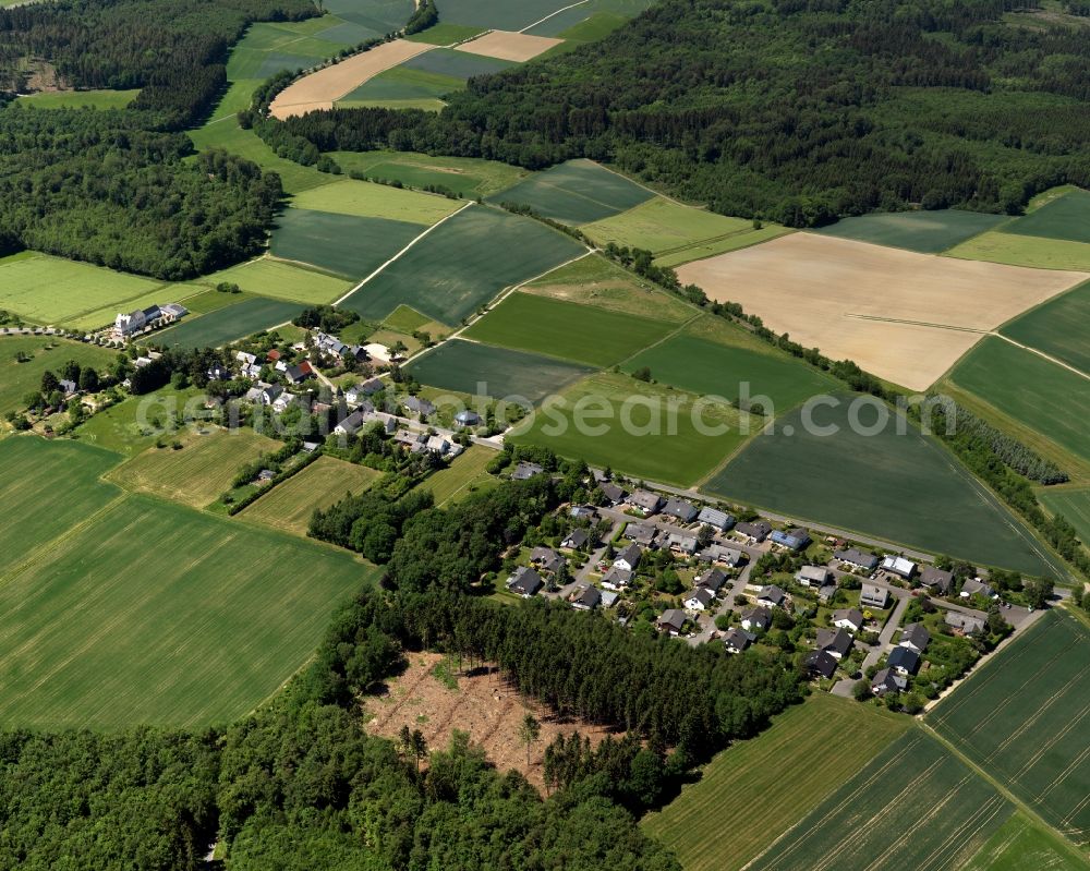 Aerial photograph Gammelshausen, Hollnich - Village core in Gammelshausen, Hollnich in the state Rhineland-Palatinate