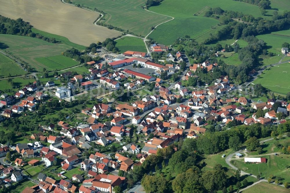 Aerial image Geisleden - Village core in Geisleden in the state Thuringia