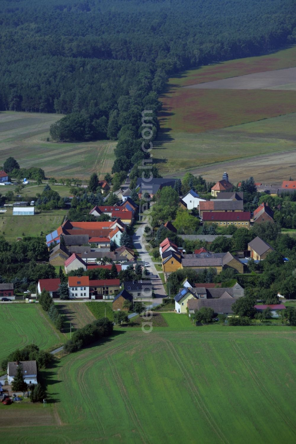 Grabo from the bird's eye view: Village core in Grabo in the state Saxony-Anhalt