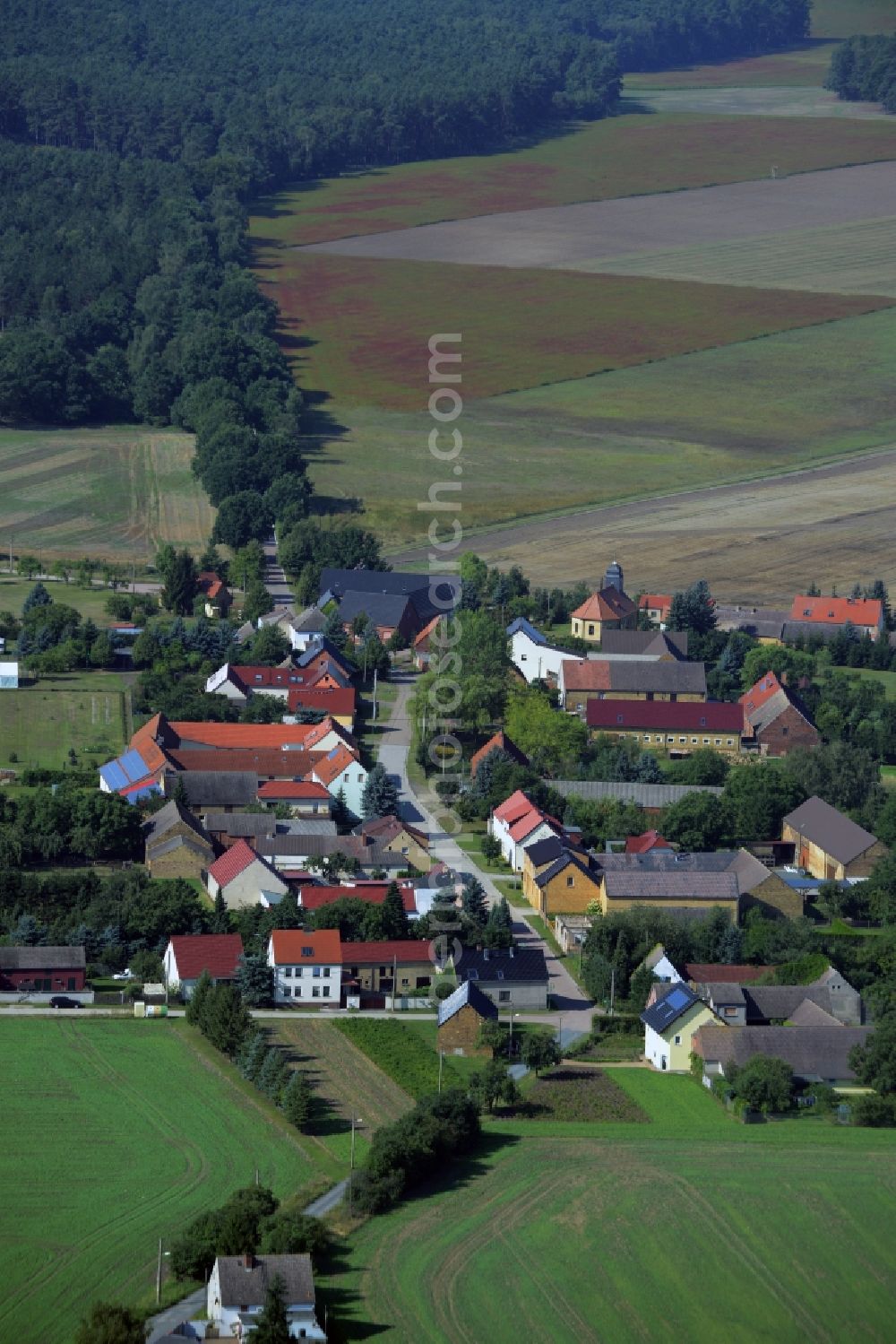 Aerial image Grabo - Village core in Grabo in the state Saxony-Anhalt