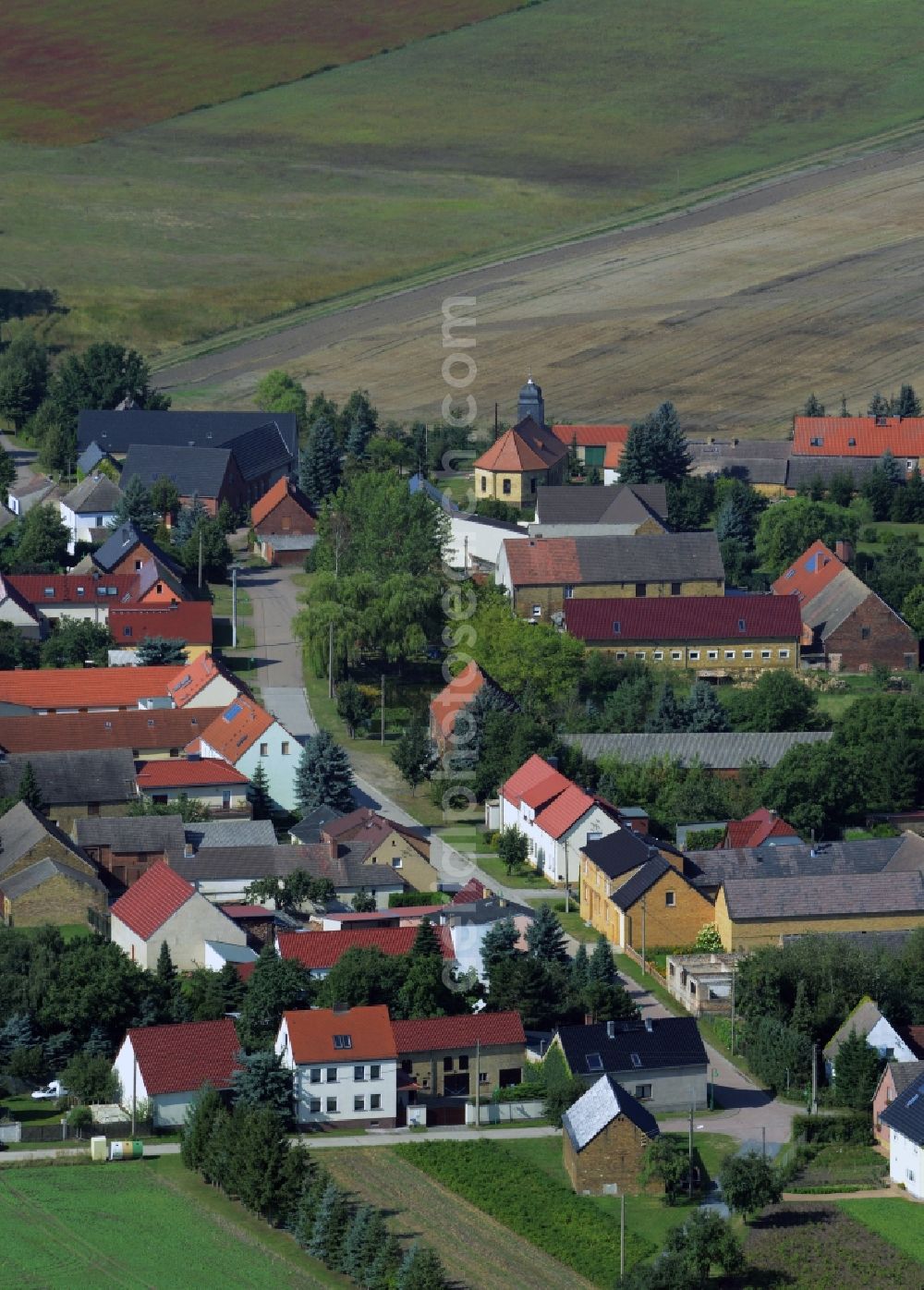 Grabo from above - Village core in Grabo in the state Saxony-Anhalt