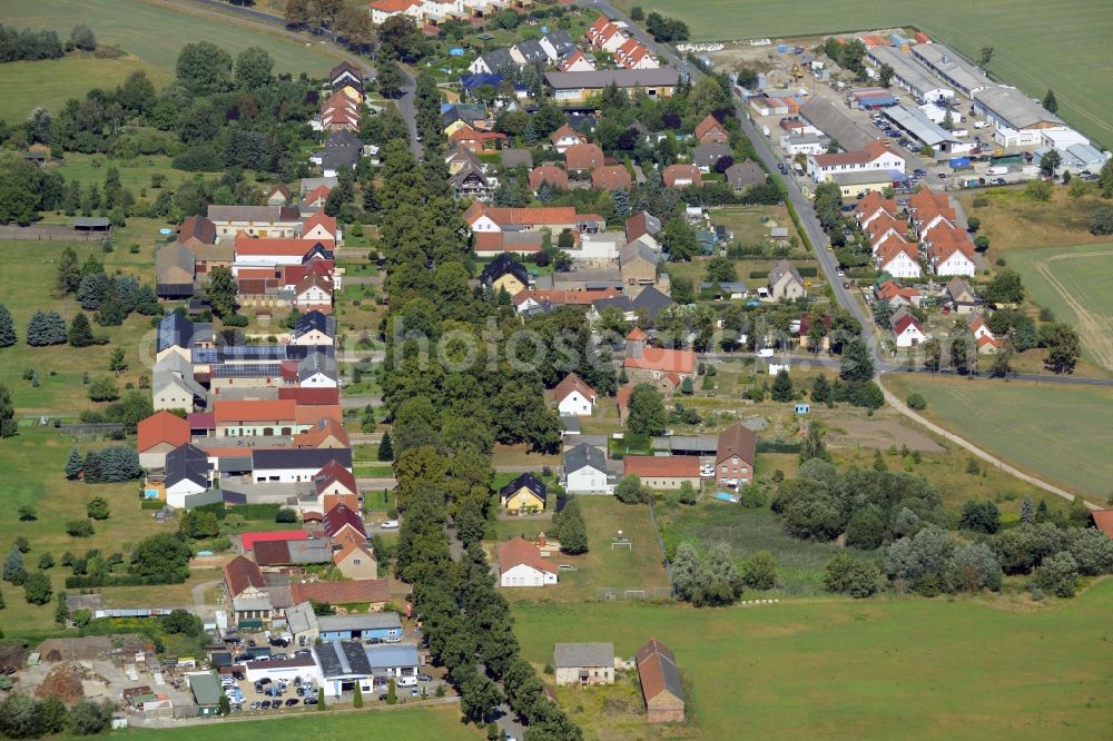 Groß Kienitz from the bird's eye view: Village core in Gross Kienitz in the state Brandenburg