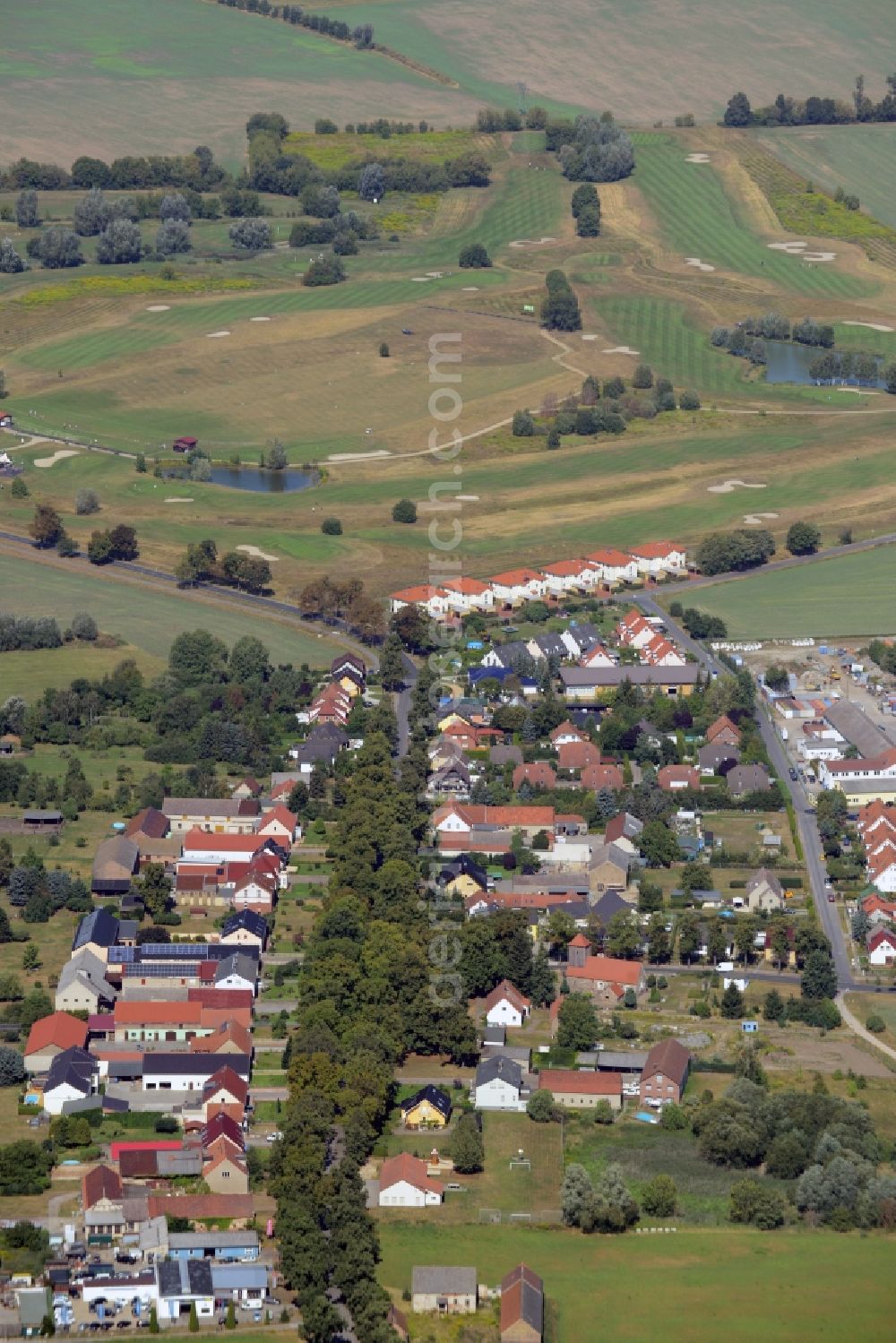 Aerial photograph Groß Kienitz - Village core in Gross Kienitz in the state Brandenburg