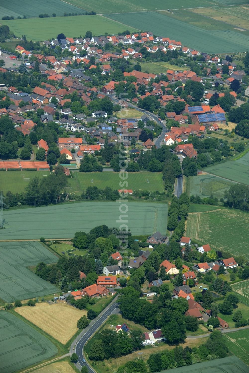 Aerial image Groß Munzel - Village core in Gross Munzel in the state Lower Saxony