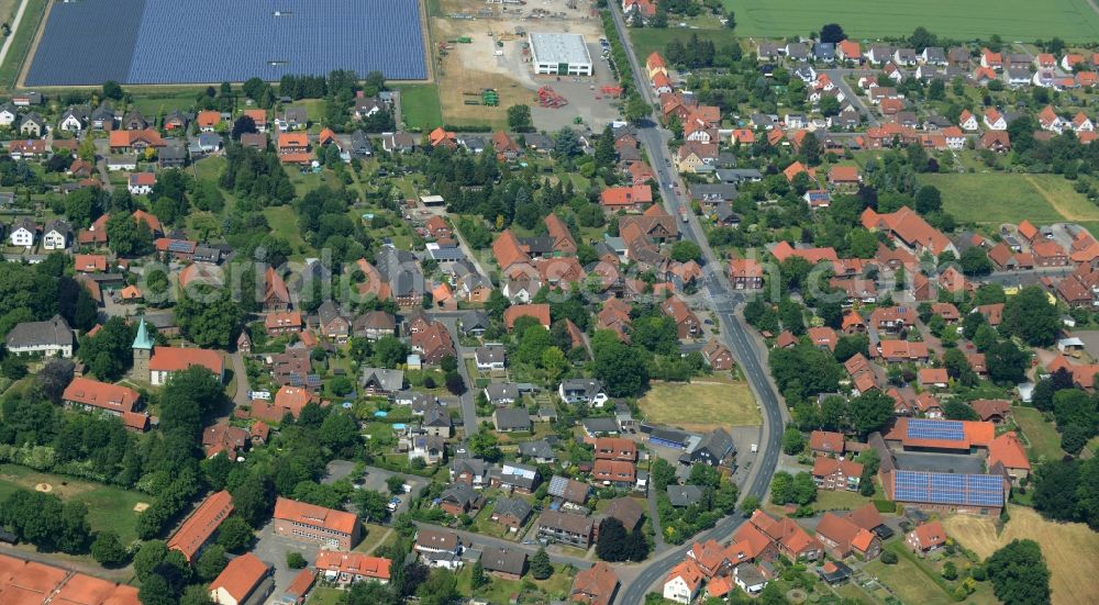 Groß Munzel from above - Village core in Gross Munzel in the state Lower Saxony