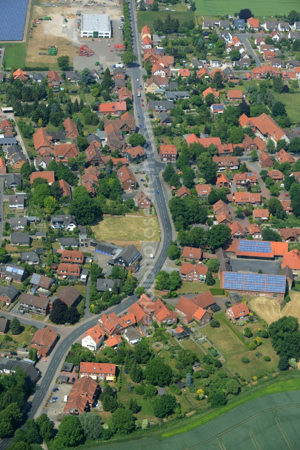 Aerial image Groß Munzel - Village core in Gross Munzel in the state Lower Saxony