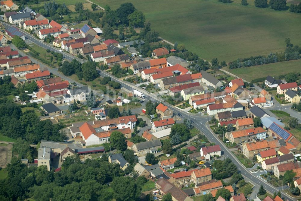 Großenhain from above - Village core in Grossenhain in the state Saxony