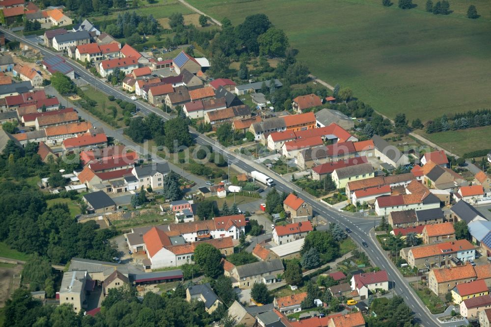 Großenhain from the bird's eye view: Village core in Grossenhain in the state Saxony