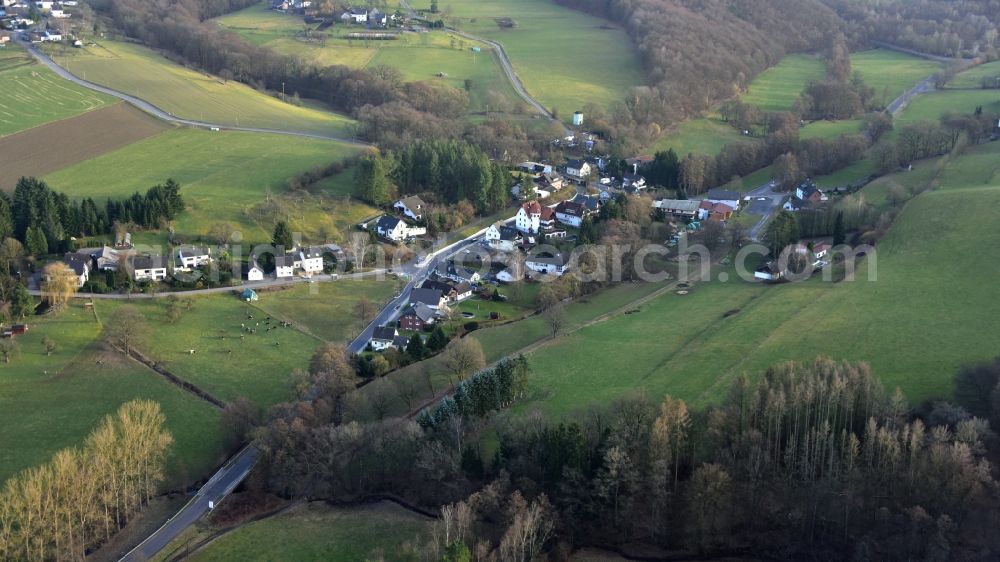 Hennef (Sieg) from the bird's eye view: Village center of Hanfmuehle (Sieg) in the state North Rhine-Westphalia, Germany