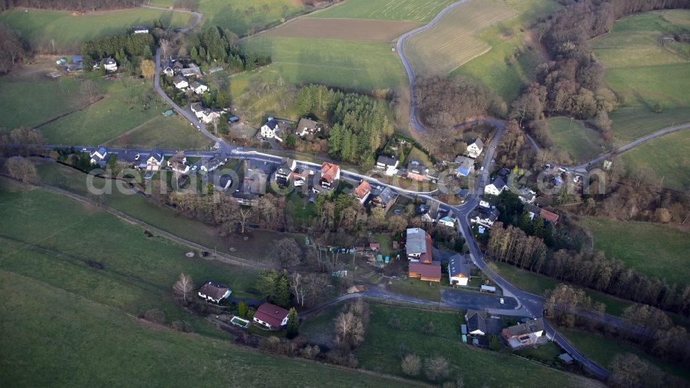 Aerial image Hennef (Sieg) - Village center of Hanfmuehle (Sieg) in the state North Rhine-Westphalia, Germany