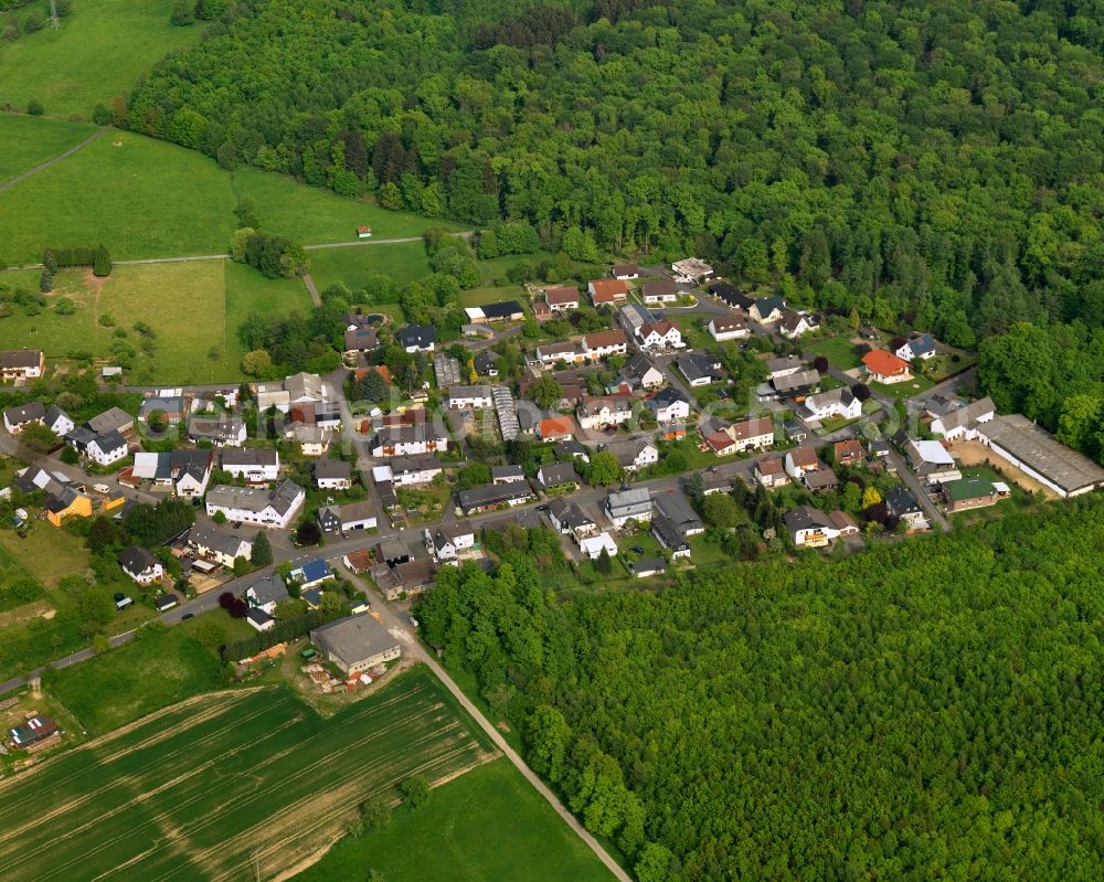 Aerial image Hattert, Hütte - Village core in Hattert, Huette in the state Rhineland-Palatinate