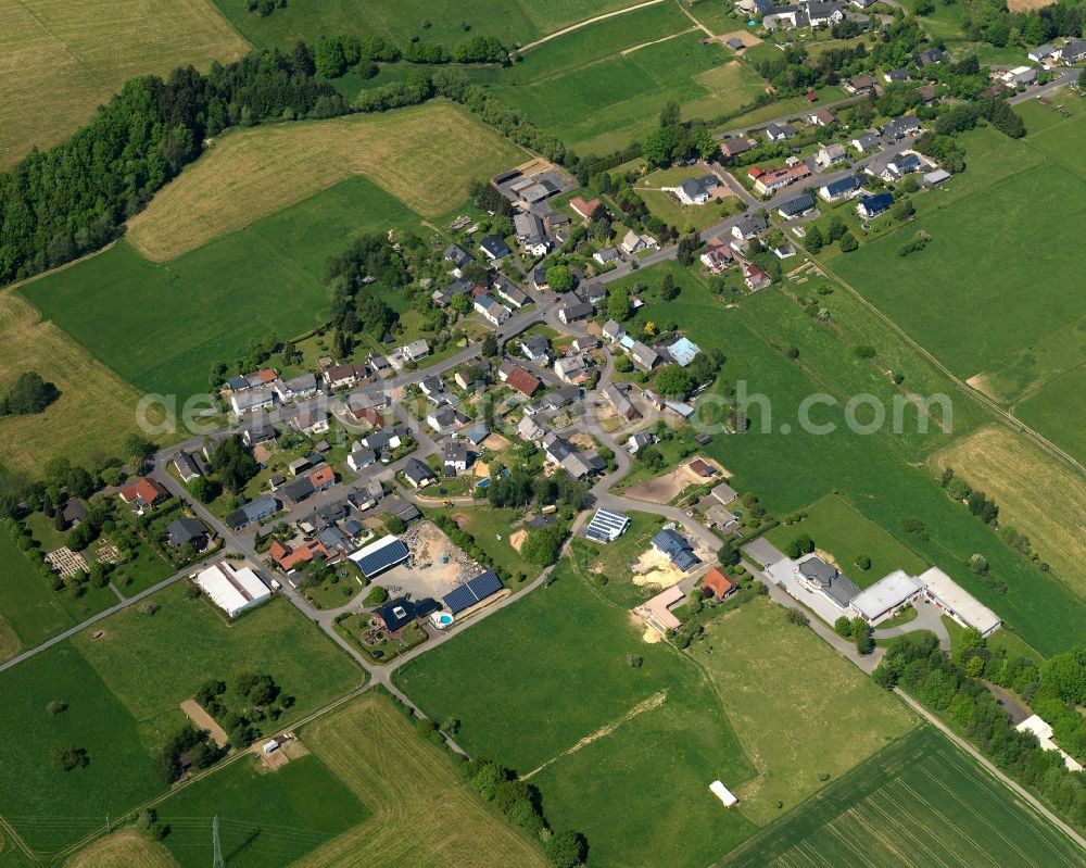 Aerial image Hattert - Village core in Hattert in the state Rhineland-Palatinate