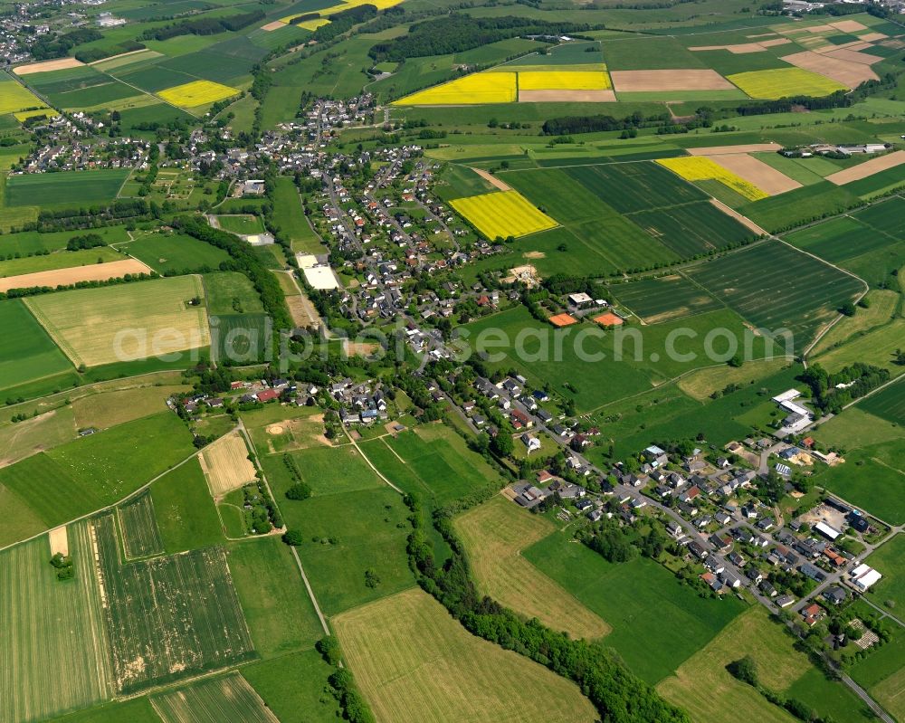 Aerial photograph Hattert - Village core in Hattert in the state Rhineland-Palatinate