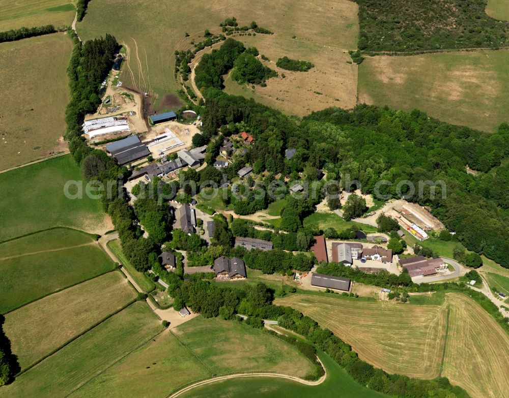 Heckenbach, Fronrath from above - Village core of in Heckenbach, Fronrath in the state Rhineland-Palatinate