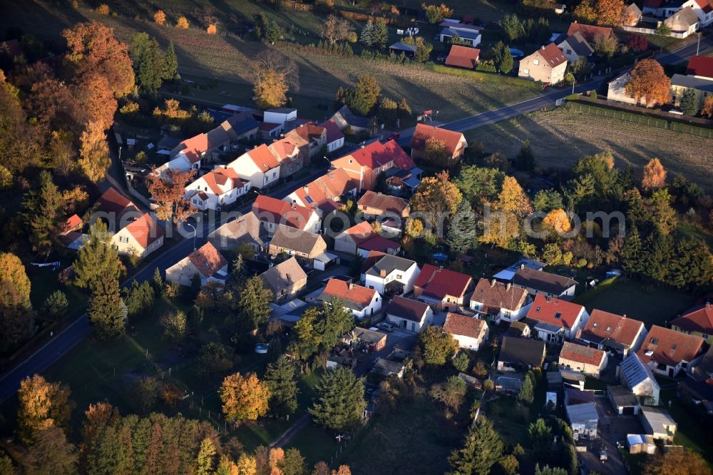 Aerial photograph Heidesee - Village core in Heidesee in the state Brandenburg