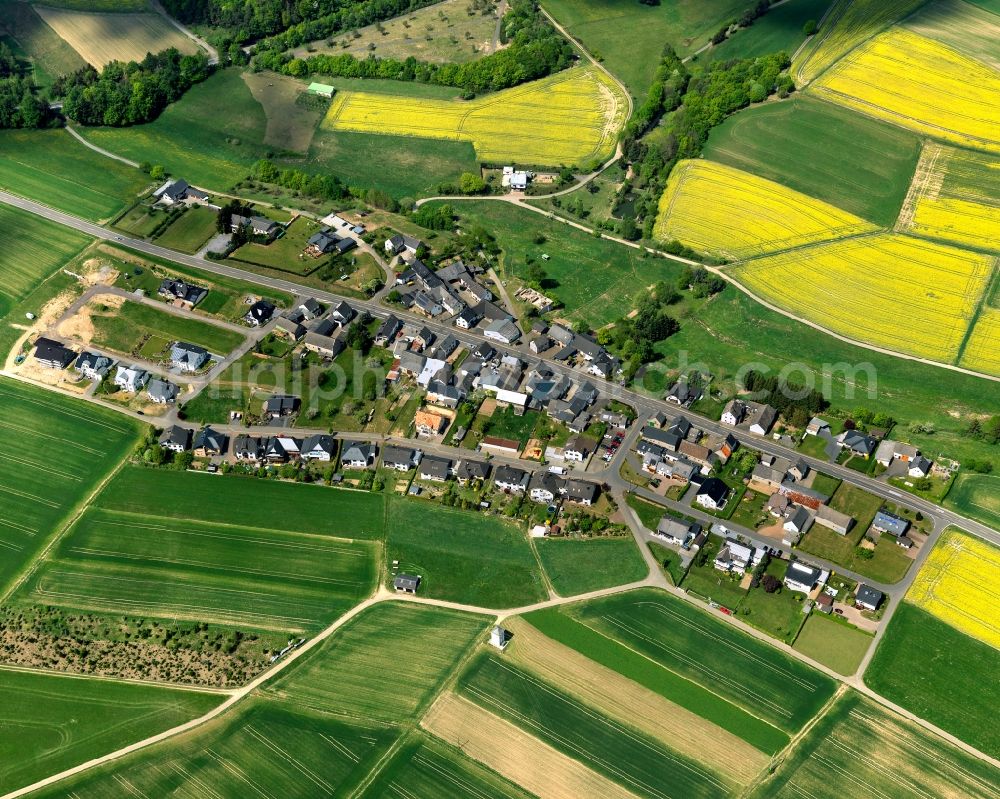 Aerial image Herresbach, Döttingen - Village core of in Herresbach, Doettingen in the state Rhineland-Palatinate