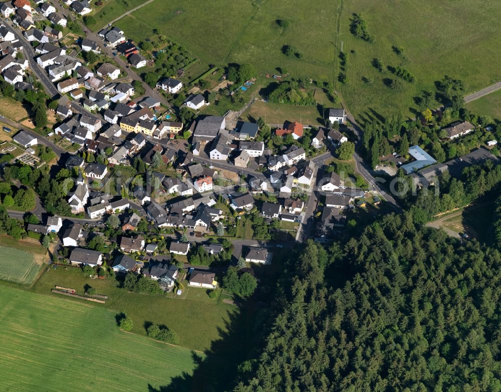 Aerial photograph Hirschberg - Village core in Hirschberg in the state Rhineland-Palatinate