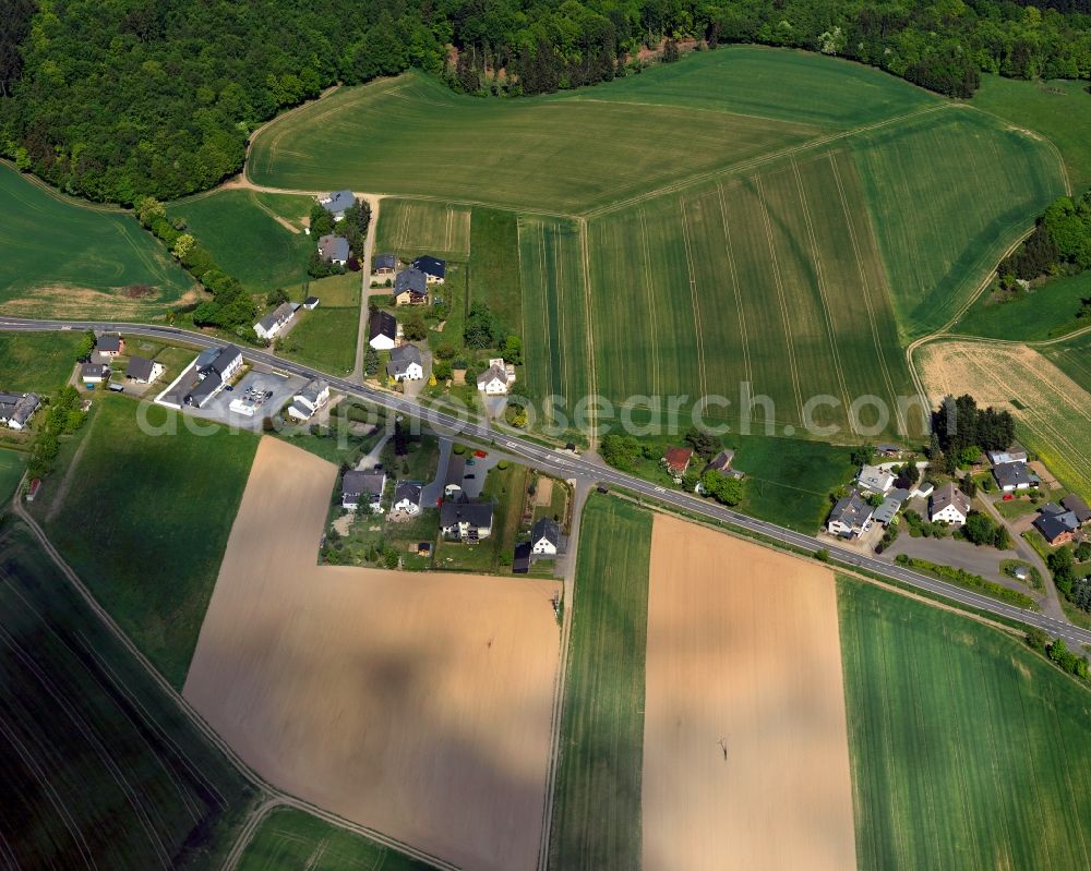 Aerial image Hirten, Kreuznick - Village core of in Hirten, Kreuznick in the state Rhineland-Palatinate