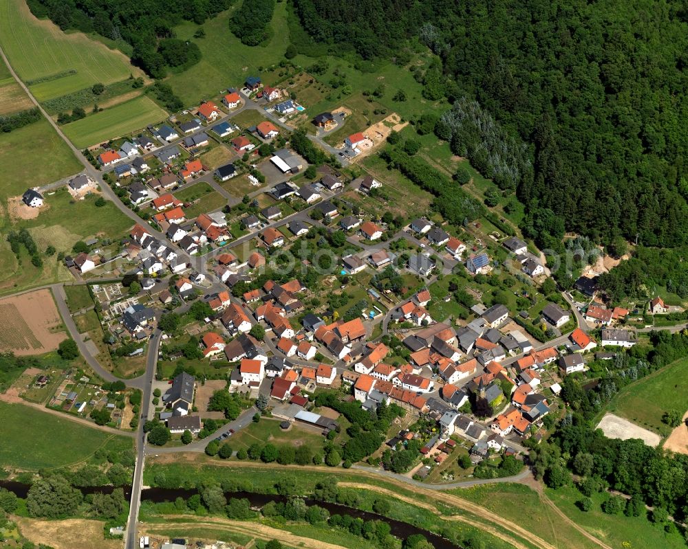 Aerial photograph Hochstätten - Village core of Hochstaetten in Rhineland-Palatinate