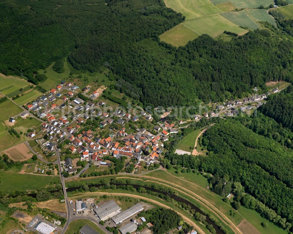 Hochstätten from above - Village core of Hochstaetten in Rhineland-Palatinate