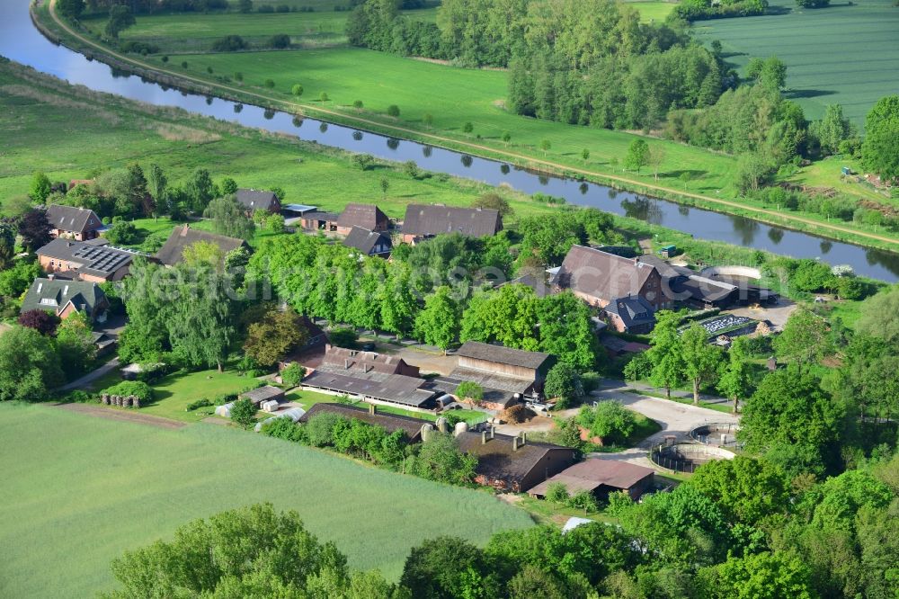 Hollenbeck from above - Village core in Hollenbeck in the state Schleswig-Holstein