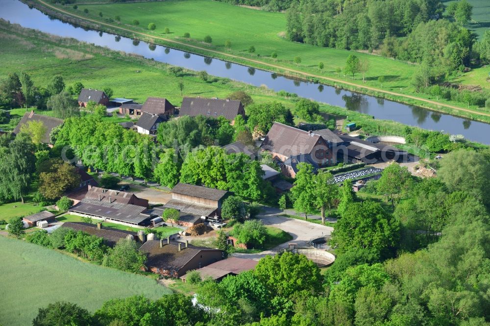 Hollenbeck from the bird's eye view: Village core in Hollenbeck in the state Schleswig-Holstein