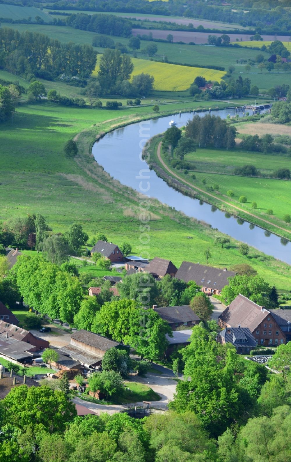 Aerial image Hollenbeck - Village core in Hollenbeck in the state Schleswig-Holstein