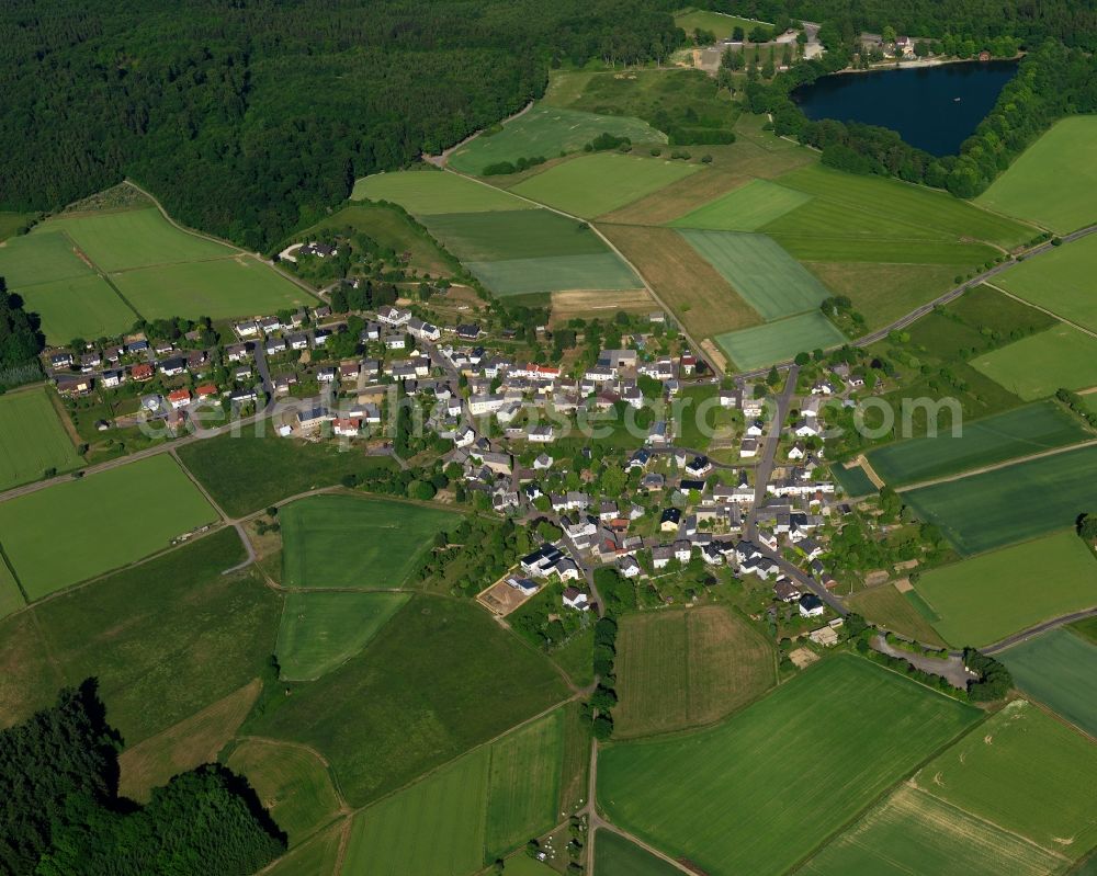 Aerial image Horhausen (Westerwald) - Village core in Horhausen (Westerwald) in the state Rhineland-Palatinate