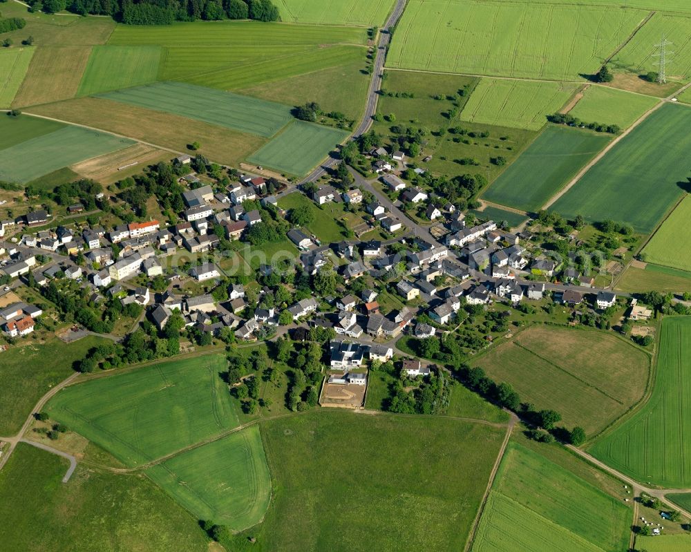 Aerial photograph Horhausen (Westerwald) - Village core in Horhausen (Westerwald) in the state Rhineland-Palatinate