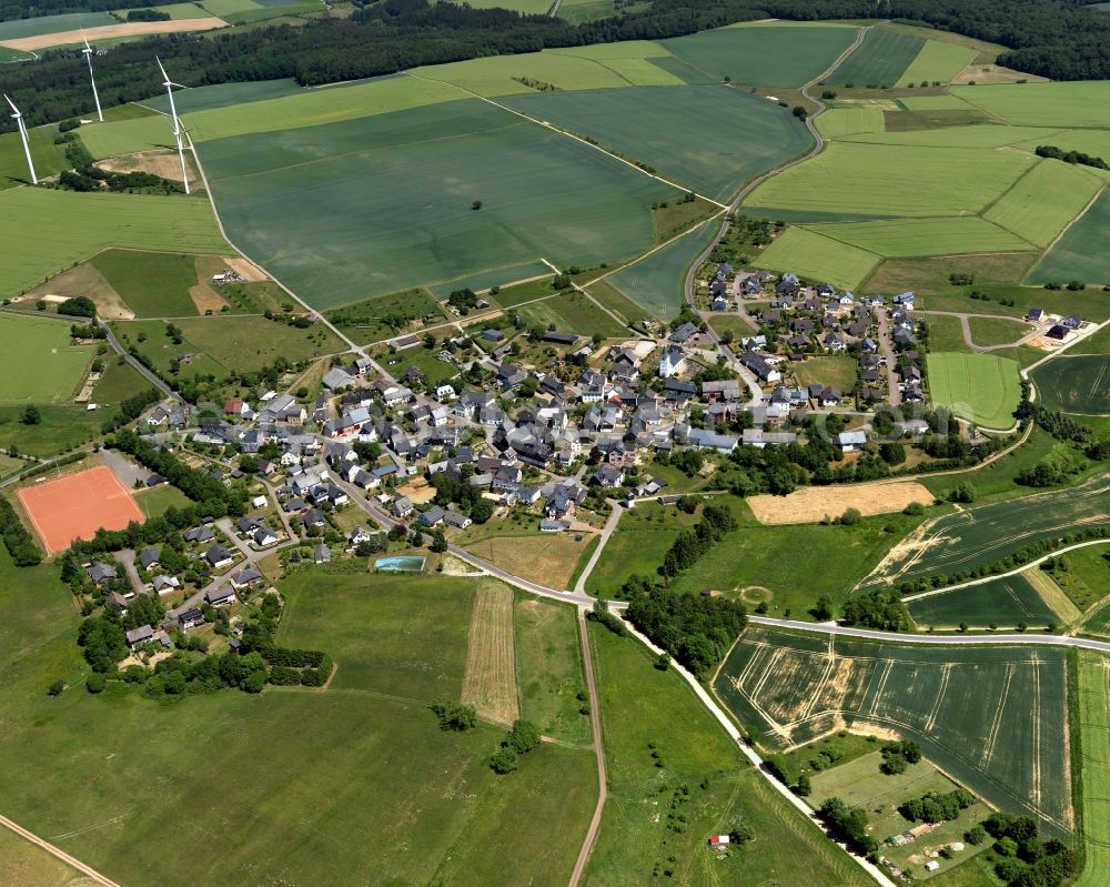 Aerial image Horn - Village core in Horn in the state Rhineland-Palatinate