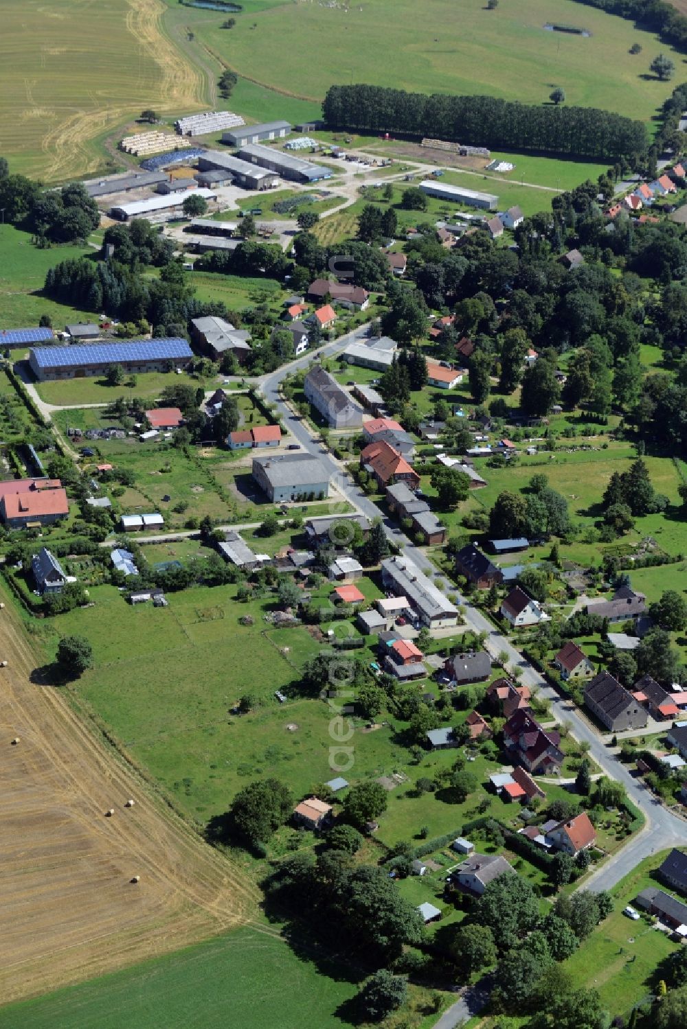 Aerial photograph Klein Vielen - Village core in Klein Vielen in the state Mecklenburg - Western Pomerania