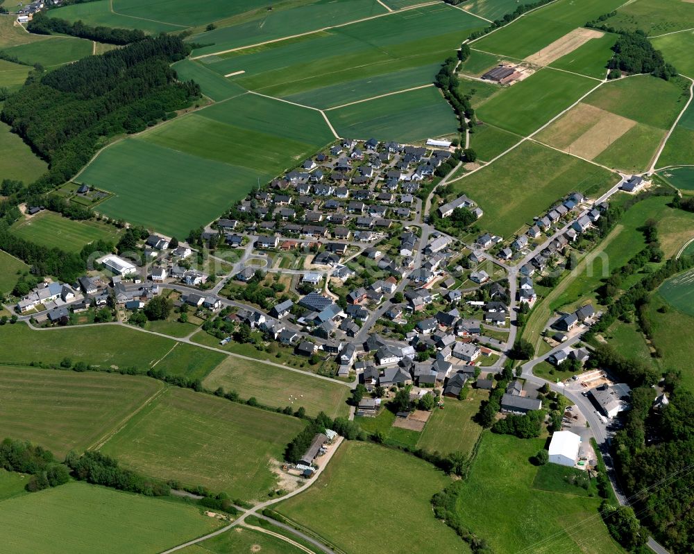 Kümbdchen from above - Village core in Kuembdchen in the state Rhineland-Palatinate