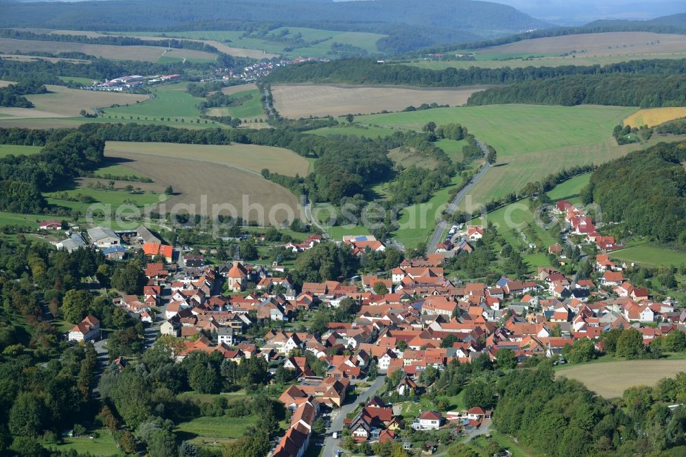 Aerial photograph Kreuzebra - Village core in Kreuzebra in the state Thuringia