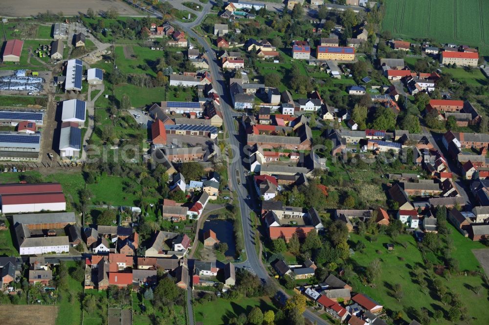 Aerial image Kropstädt - Village in Kropstaedt in Saxony-Anhalt