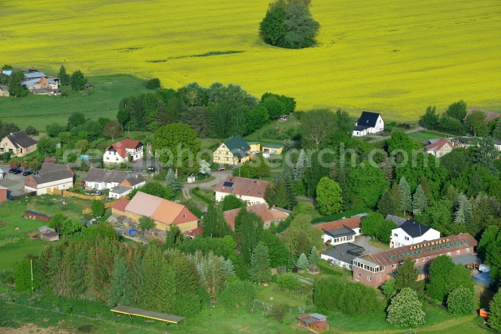 Kuckuk, Pritzwalk from above - Village core in Kuckuk, Pritzwalk in the state Brandenburg