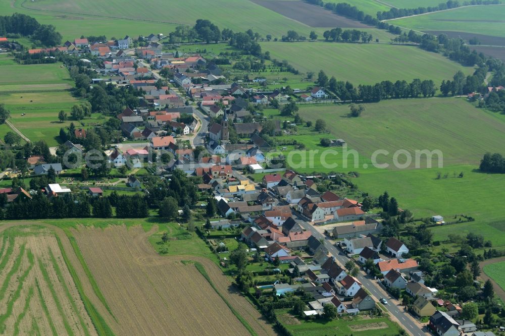 Aerial photograph Laußig - Village core in Laussig in the state Saxony