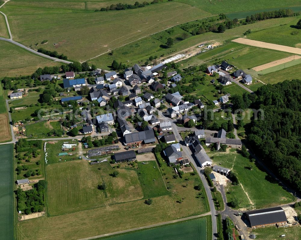 Maitzborn from above - Village core in Maitzborn in the state Rhineland-Palatinate