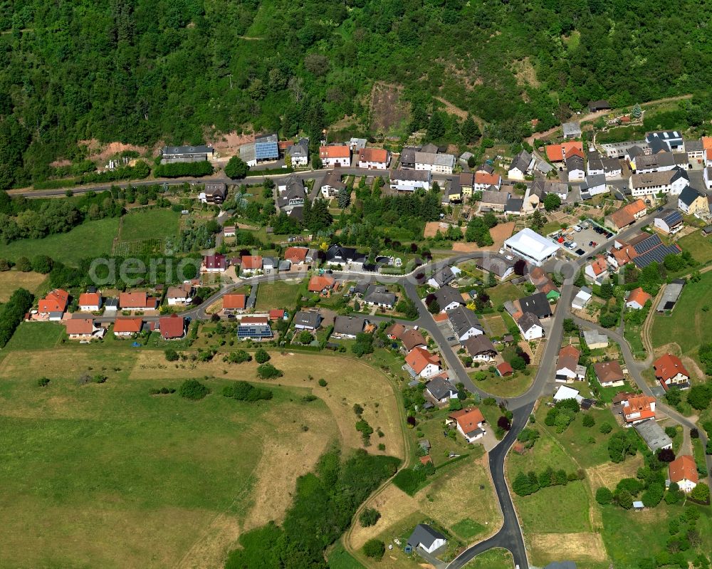 Meckenbach from above - Village core of Meckenbach in Rhineland-Palatinate