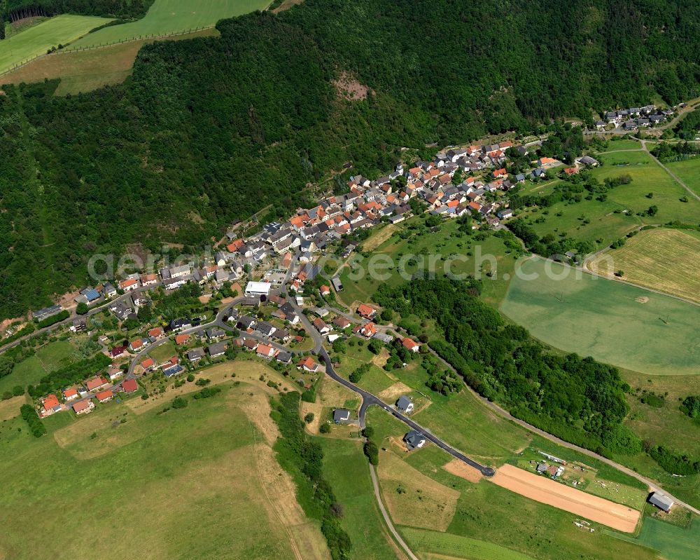 Meckenbach from the bird's eye view: Village core of Meckenbach in Rhineland-Palatinate