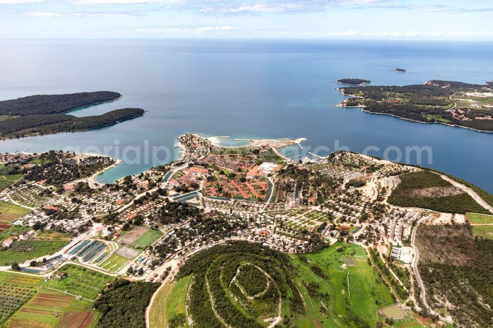 Vrsar from above - Village on marine coastal area of the Adriatic sea in Vrsar in Istirien - Istarska zupanija, Croatia