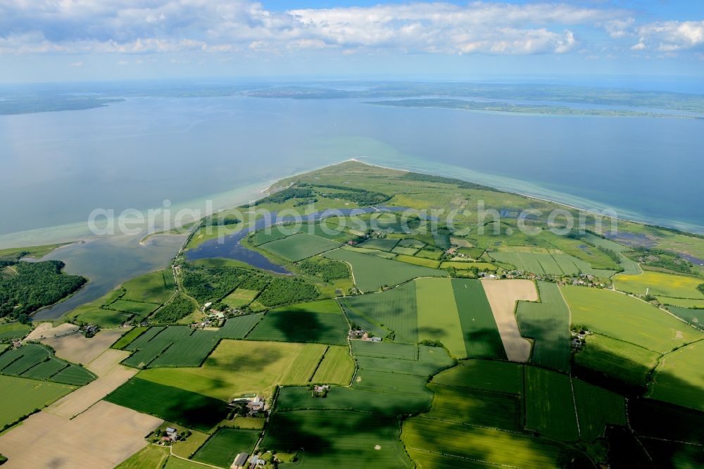 Aerial image Friedrichskoog - Village on marine coastal area of North Sea in Friedrichskoog in the state Schleswig-Holstein