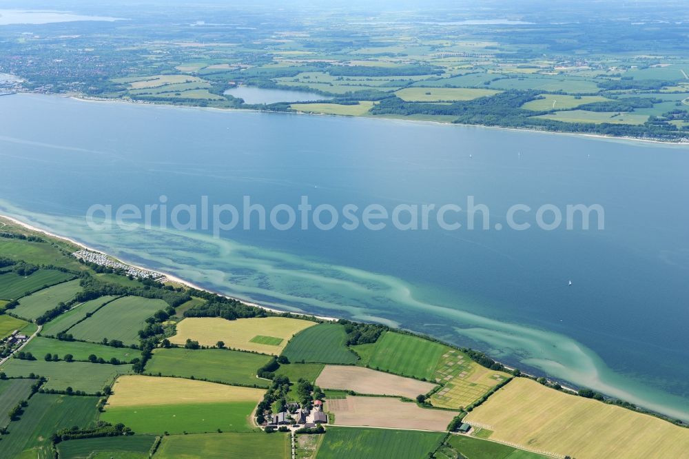 Aerial photograph Altenhof - Village on marine coastal area of Baltic Sea in Altenhof in the state Schleswig-Holstein