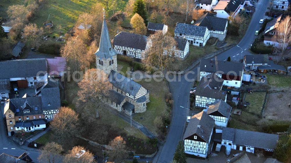 Aerial photograph Mehren - Village center in Mehren in the state Rhineland-Palatinate, Germany